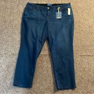 NWT Democracy Ab solution technology dark wash skinny fit jean size 24W